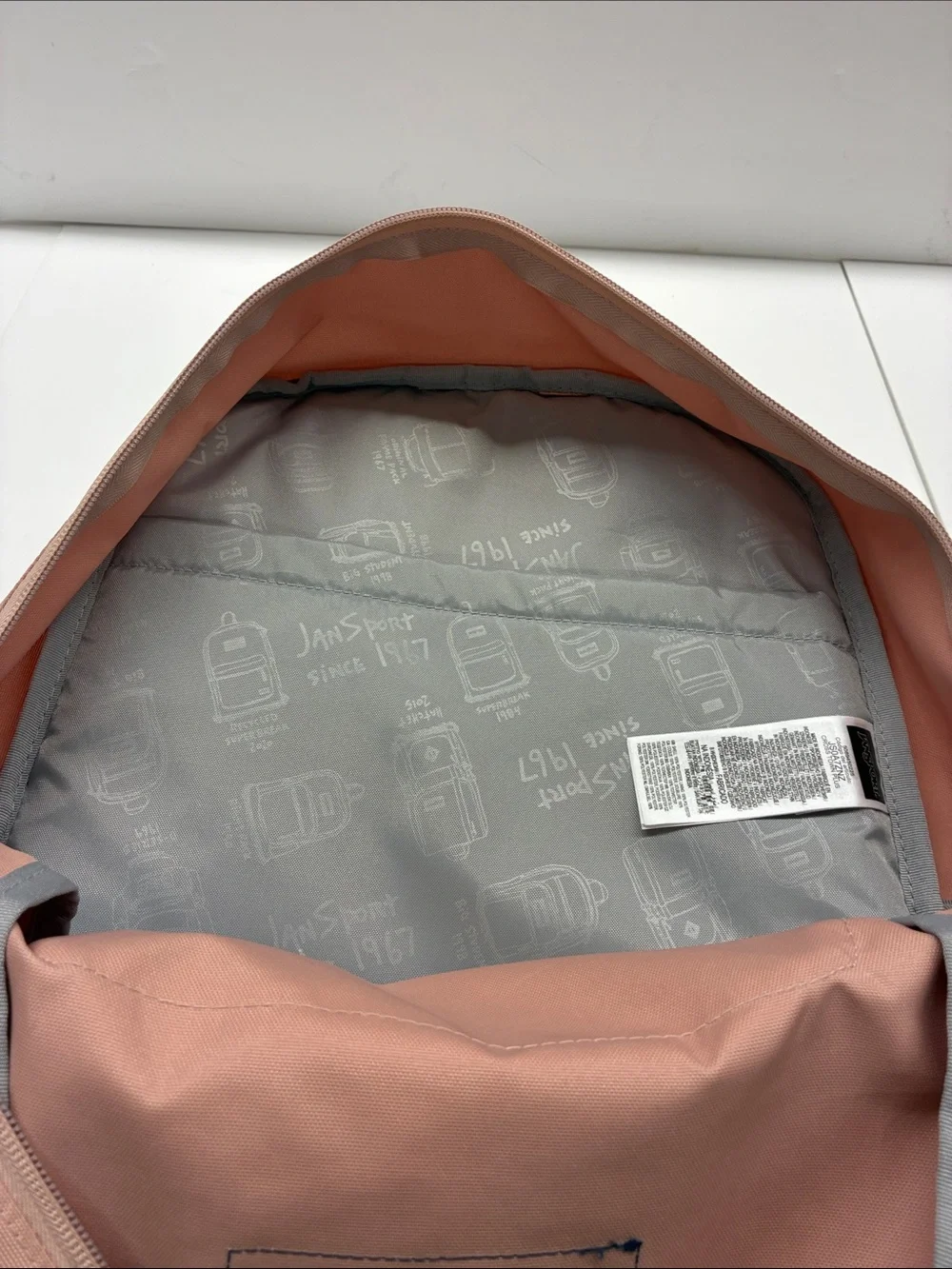 NEW Jansport Pink Canvas Backpack with Front Pocket